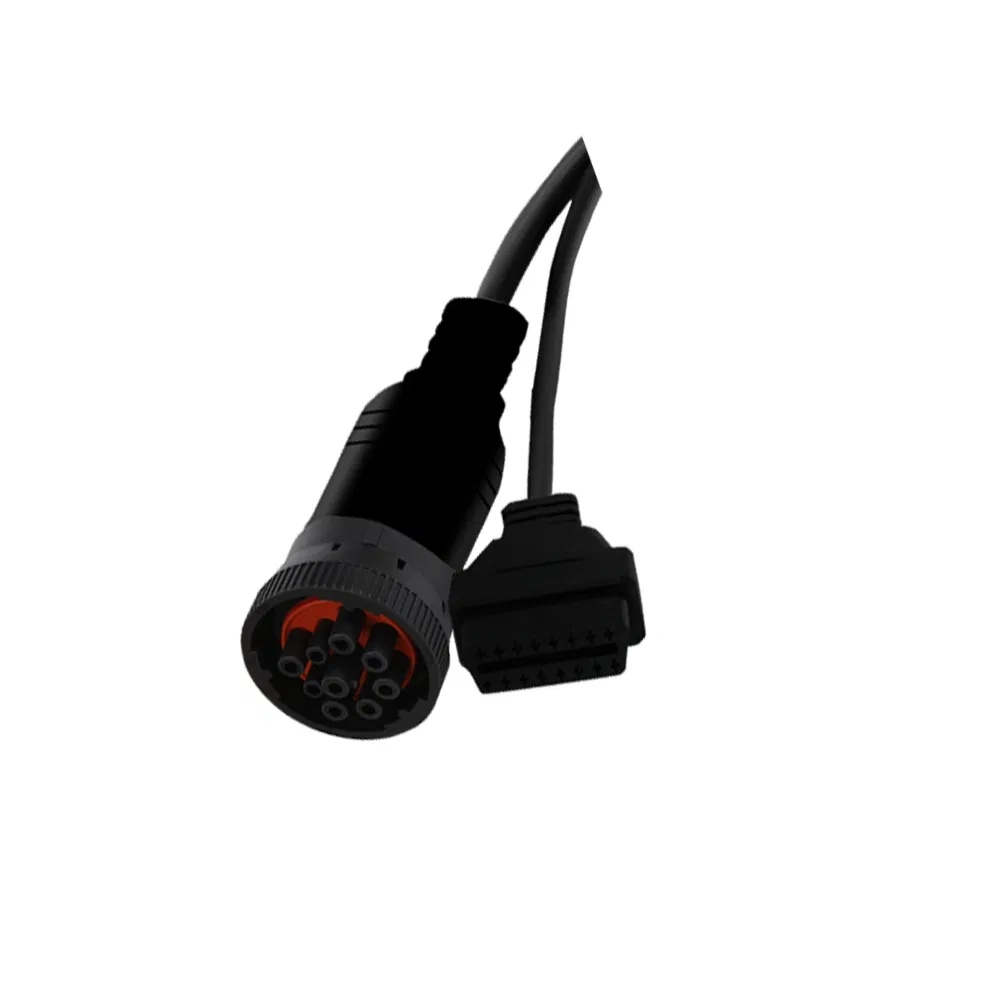 Разъем OBD2 J1939 9pin черный, кабель-удлинитель