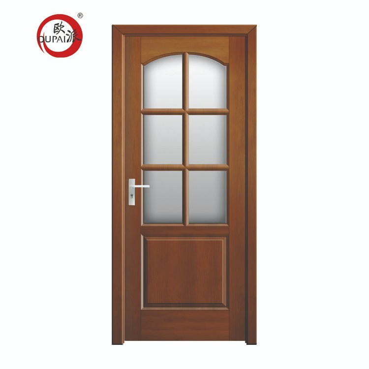 Modern Flat Panel Wood Plastic Composite Door Waterproof Hollow Core Interior Door WPC Bedroom Sample Door