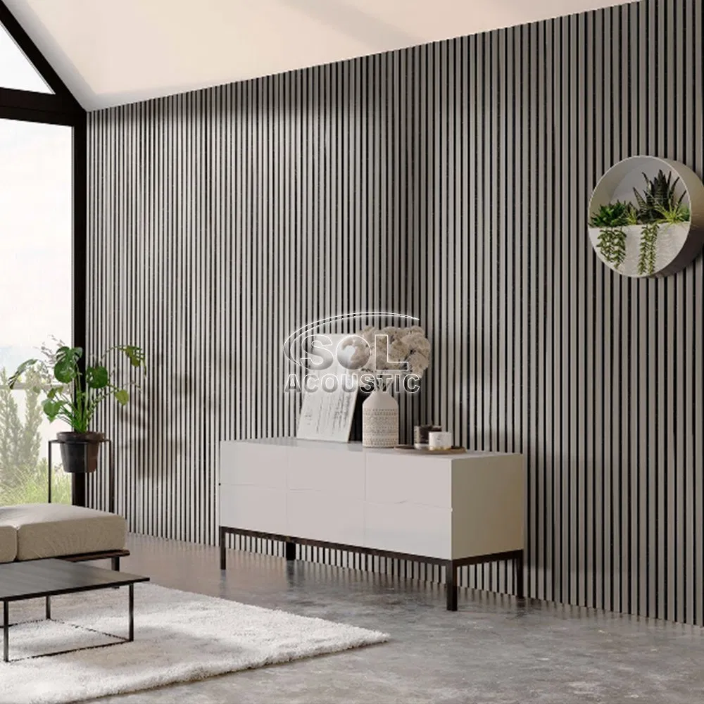 Sol Acoustic 3D Acoustic Pet Foam Felt Wooden Wall Board Panel