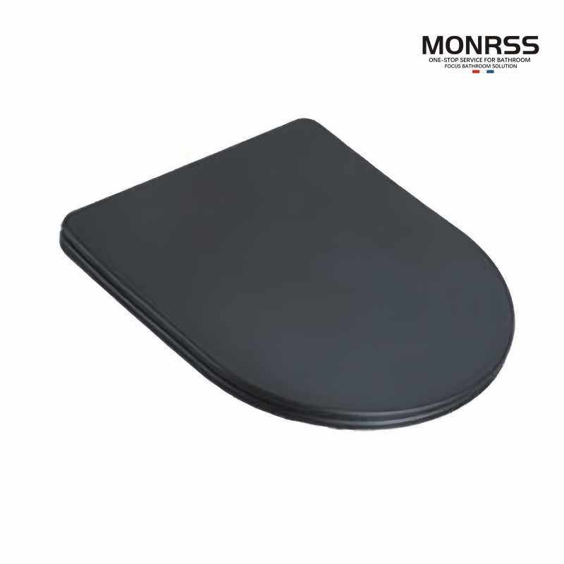 Matte Black Soft-Close Toilet Seat for Hotels, Offices, and Schools