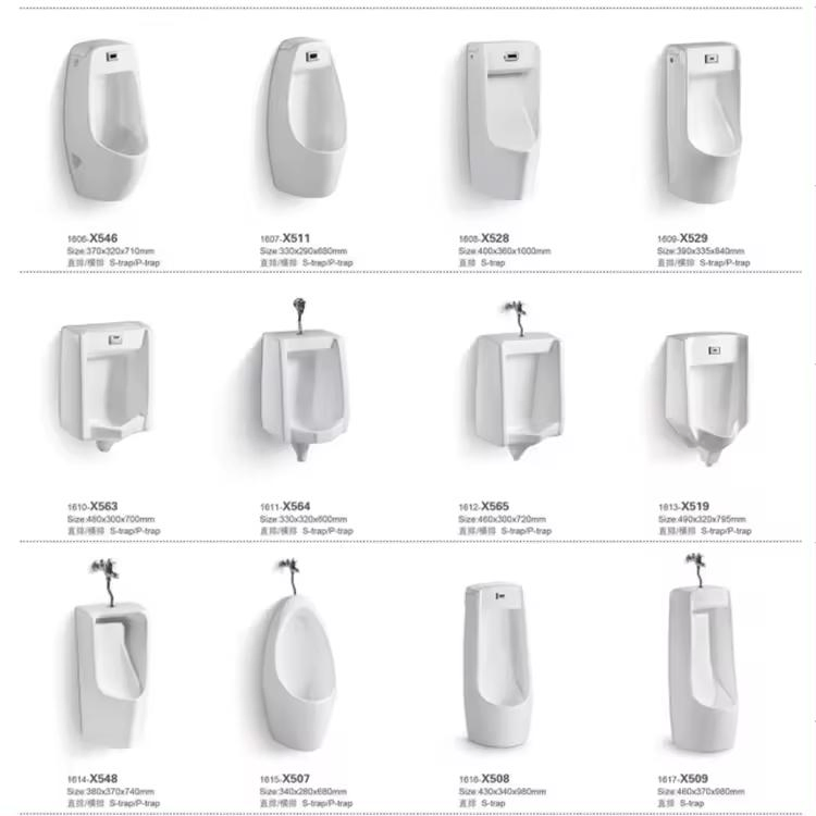 Bathroom Sanitary Ware Auto Flushing Sensor Urinal White One Piece Wc Ceramic Urinals