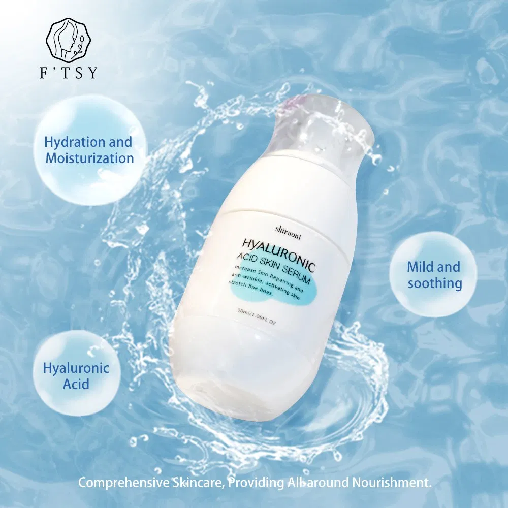 Custom Logo 4 Pieces Hyaluronic Acid Cream/Serum/Cleanser/Toner Repairing Whitening Skin Care