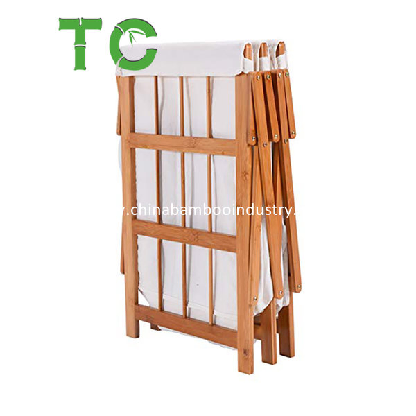 Foldable Bamboo Laundry Basket Folding Bamboo Frame Laundry Hamper Clothes Storage Basket Bin Bamboo Laundry Hamper