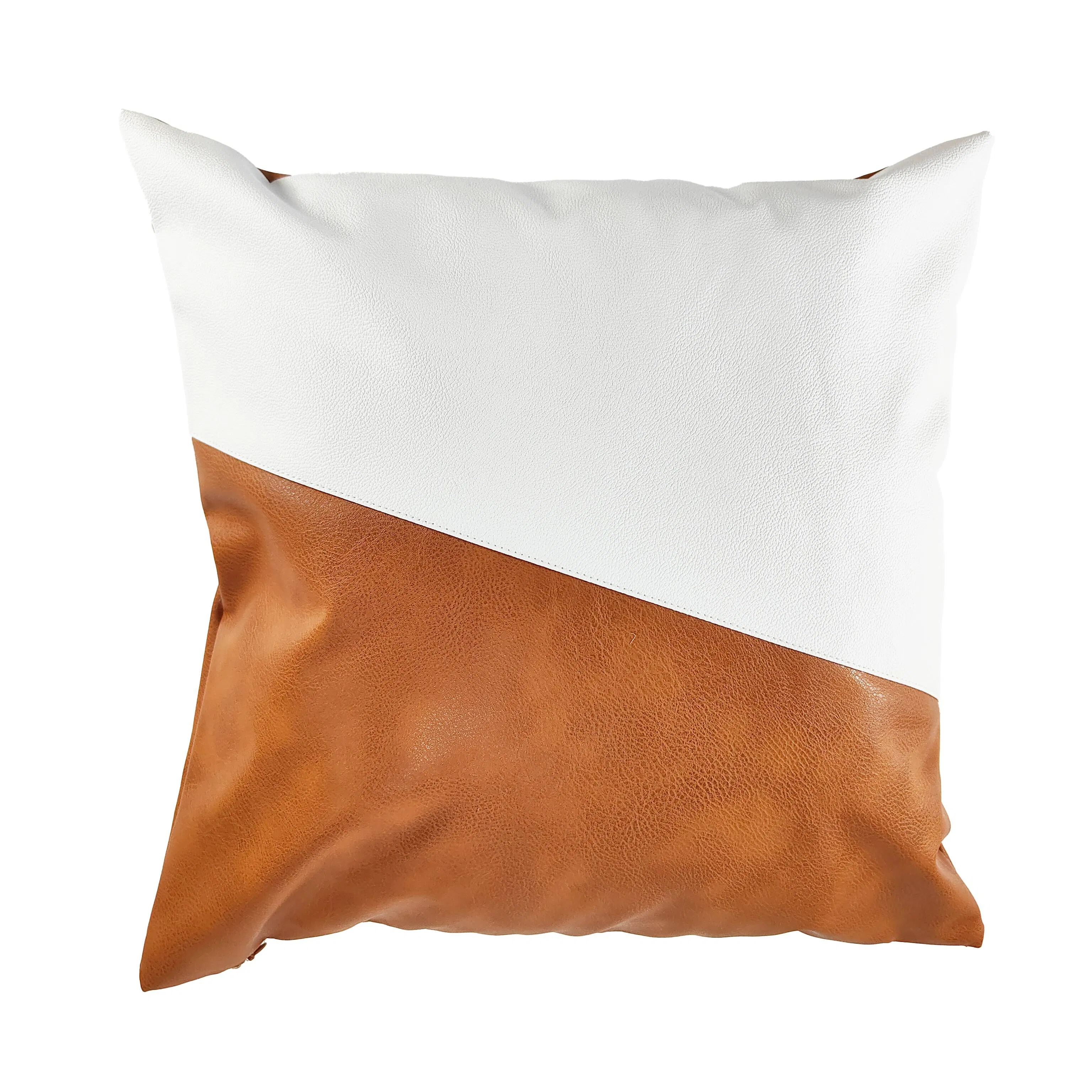 Hot Sales 18inch Modern Sofa Patchwork Maldives Pillow Case, Durable Faux Leather Throw Pillow Covers for Home or Hotel