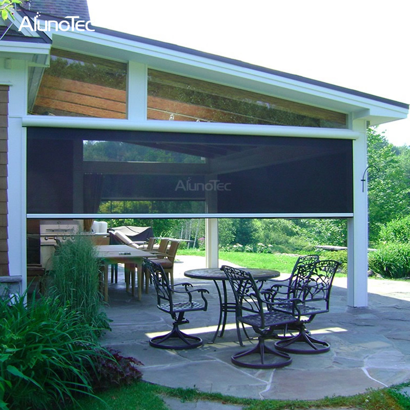 Wholesale Outdoor Blackout Motorized Zip Track Screen Vertical Curtain Zipper Roller Blinds
