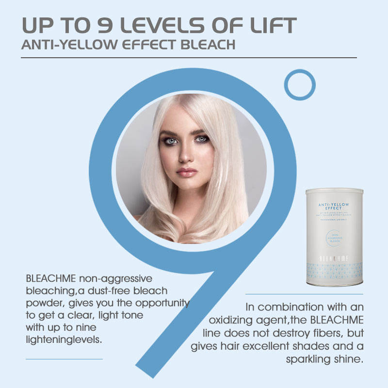 OEM/ODM Top Quality Dust Free Hair Bleaching Powder Lift to 9 Level
