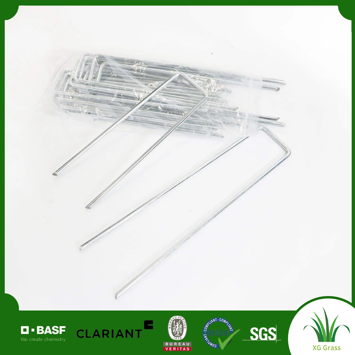 U-Shaped Nails for Long-Term Fixing of Artificial Turf,
