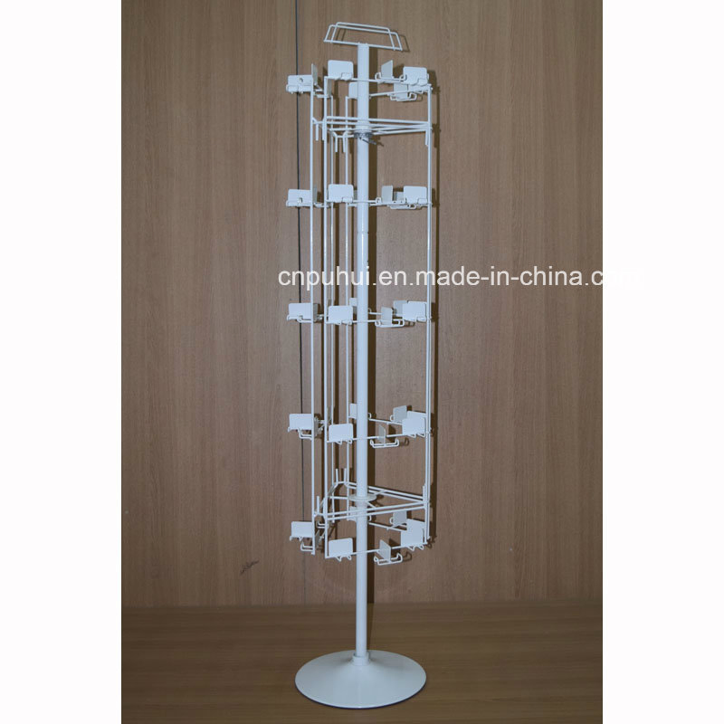 4 Tier Adjustable Floor Stand Peg Hook Prong Spinner Display (PHY2034)