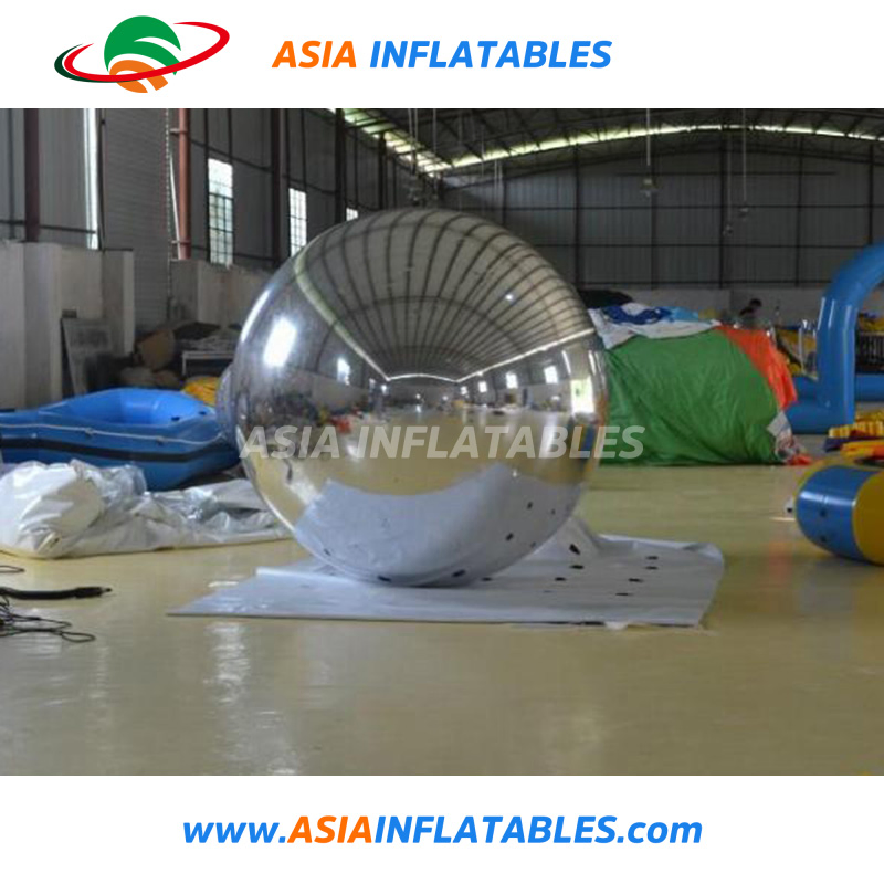 Inflatable Mirror Ball, Red Color Inflatable Advertising Mirror Ball