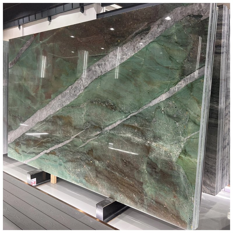 Green Patagonia Polished Quartzite Slabs for Countertops and Tables