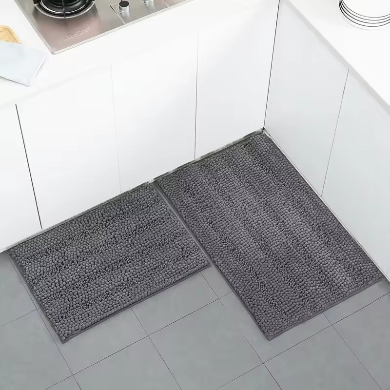 2024 Top-Selling Customized Soft Floor Rug Light Luxury Chenille Bathroom Anti-Slip Mat