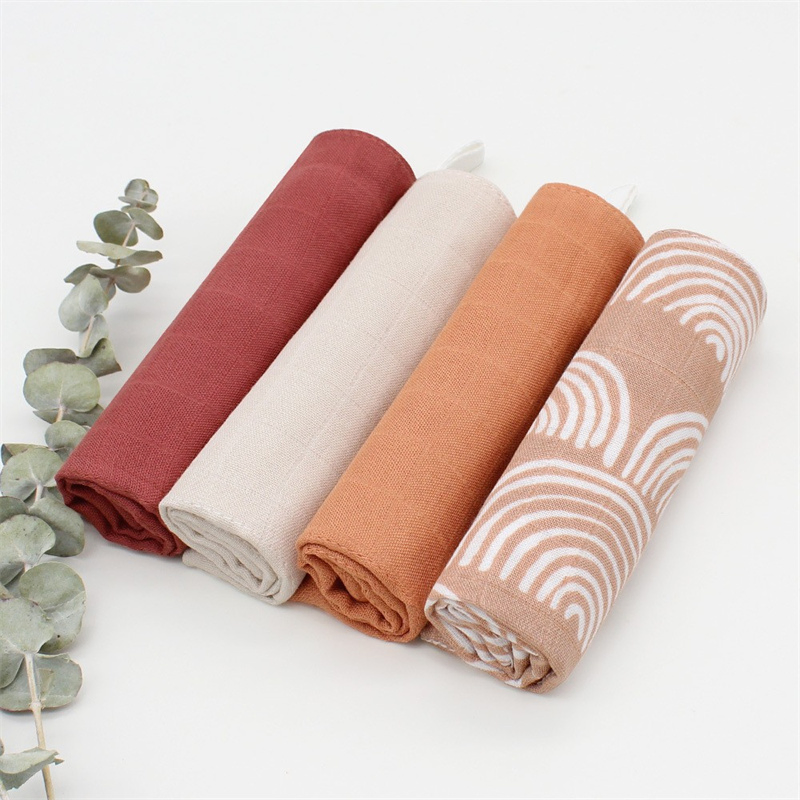 Soft Muslin Baby Washcloths Bibs for Newborn with Sensitive Skin Bamboo Face Towels