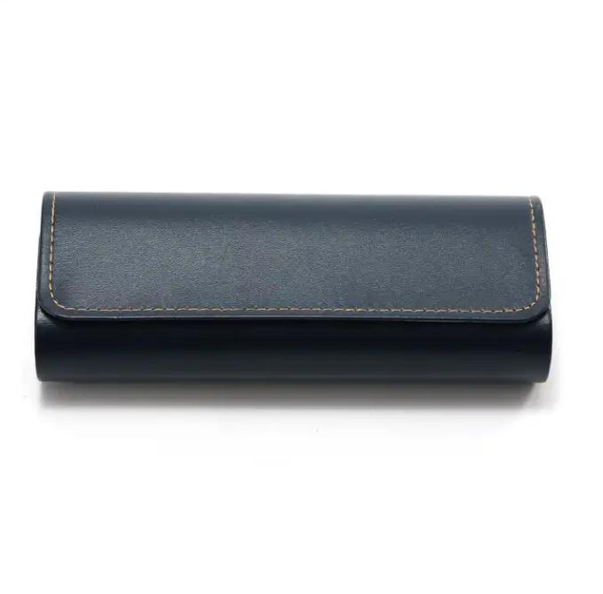 Hard Leather Protective Glasses Case Portable Magnetic Eyeglasses Case