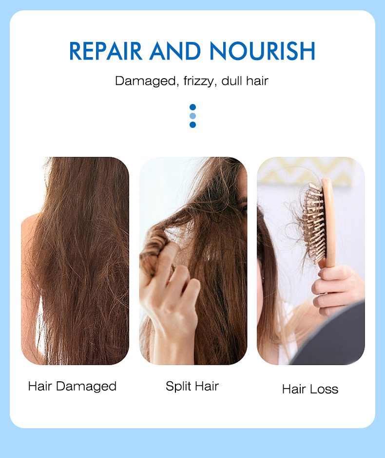 Hot Sale Ekber 200ml Biotin Extract Steel Hair Treatment for Treatment Dry or Damaged Hair Blue Copper Peptide Hair Mask