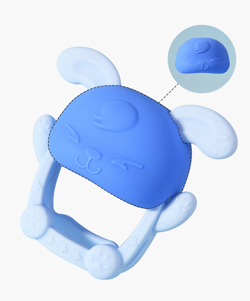 Top Selling Baby Toy Crab Handle Rabbit Shape Chewing Molar Silicone Baby Teether