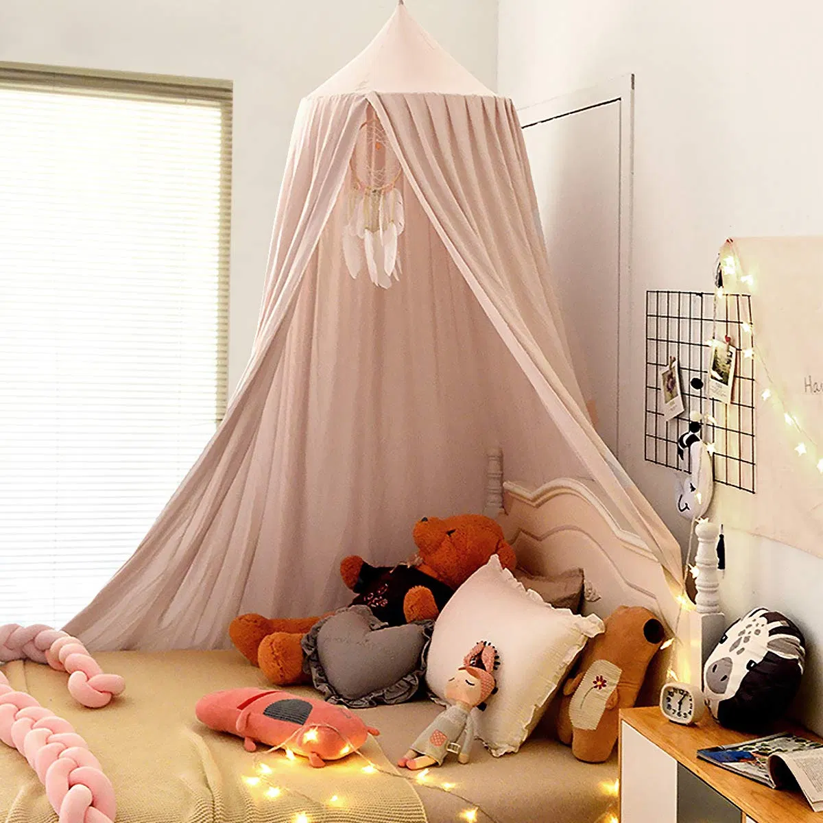 Canopy Kids Bed Smooth Tent Canopy Girls Room Decoration Princess Dreamy Mosquito Net