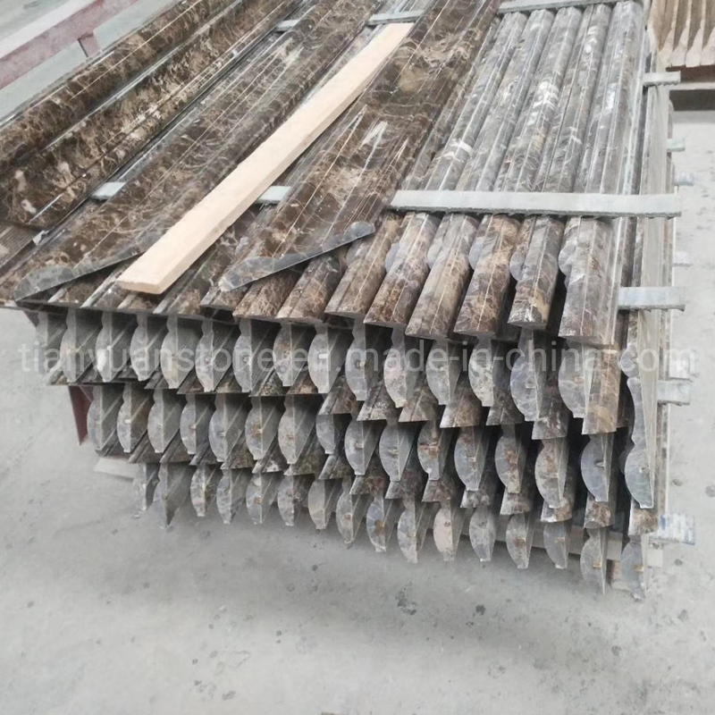 Natural Stone Emperador Brown Marble Moulding for Interior Wall Door Decoration
