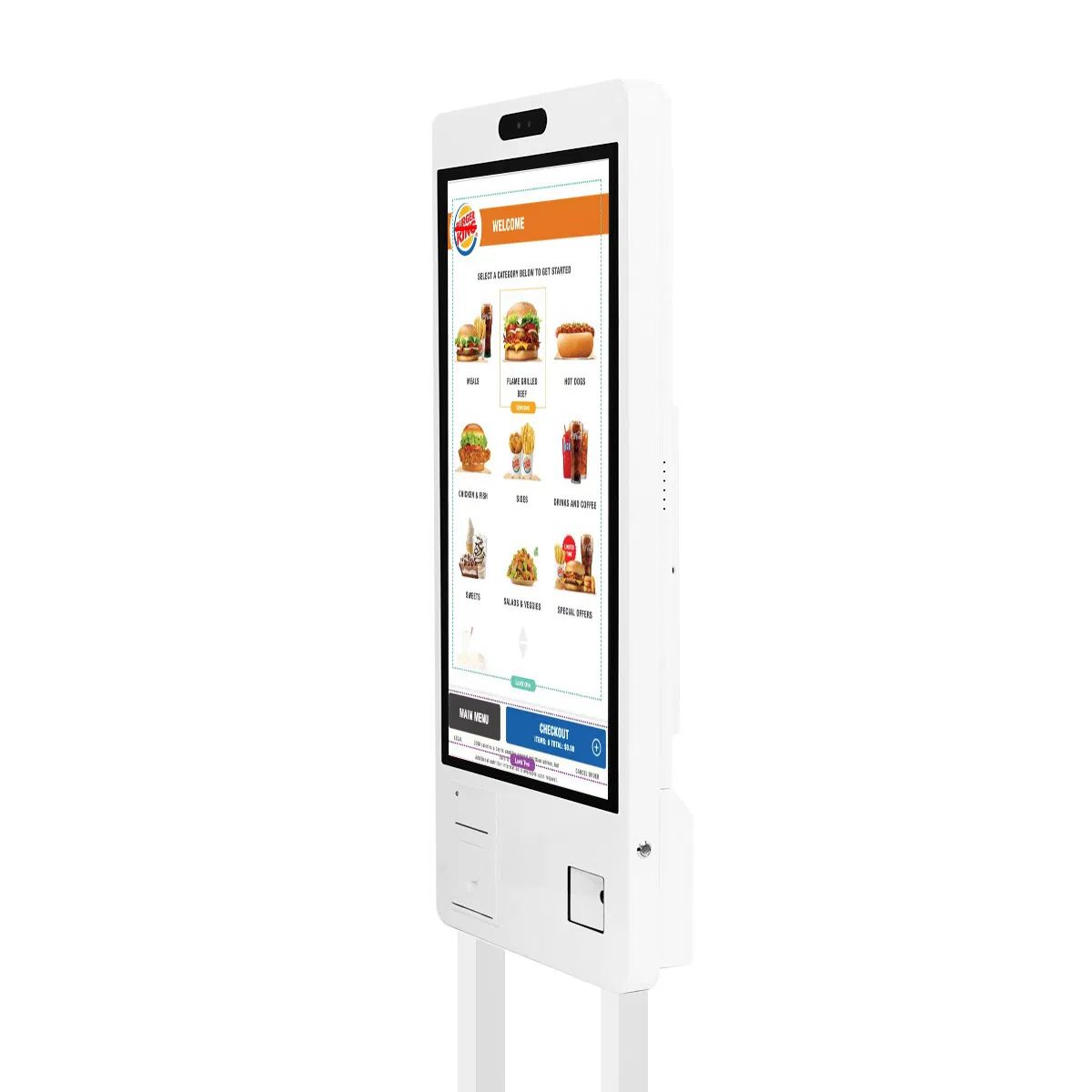 21 Inch Restaurant Payment Self-Ordering Touchscreen Payment Terminal Kiosk