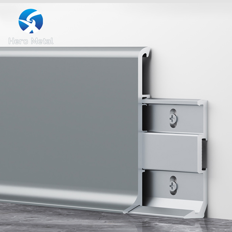 Cost Saving Modern Baseboard Antique Aluminium Profiles Hero Metal Skirting Board