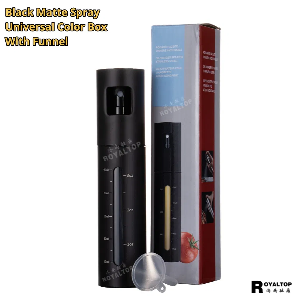 Black Stainless Steel Olive Oil Vinegar Water Spray Bottle Mini for Kitchen Cooking Camping Barbecue
