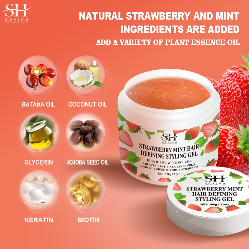 Hair Styling Gel Custom Natural Herbal Vitamin Moisturizing Curl Defining Cream Gel
