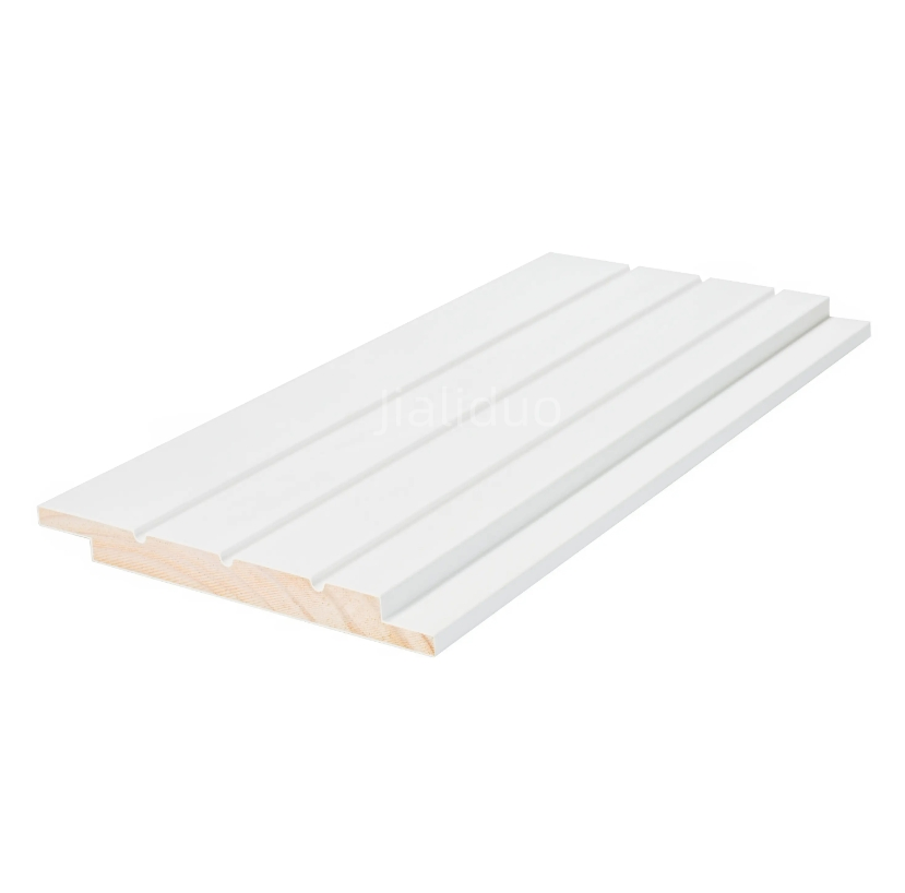 White Primed Wood Pine Fj Tongue and Groove Shiplap Walls Panels