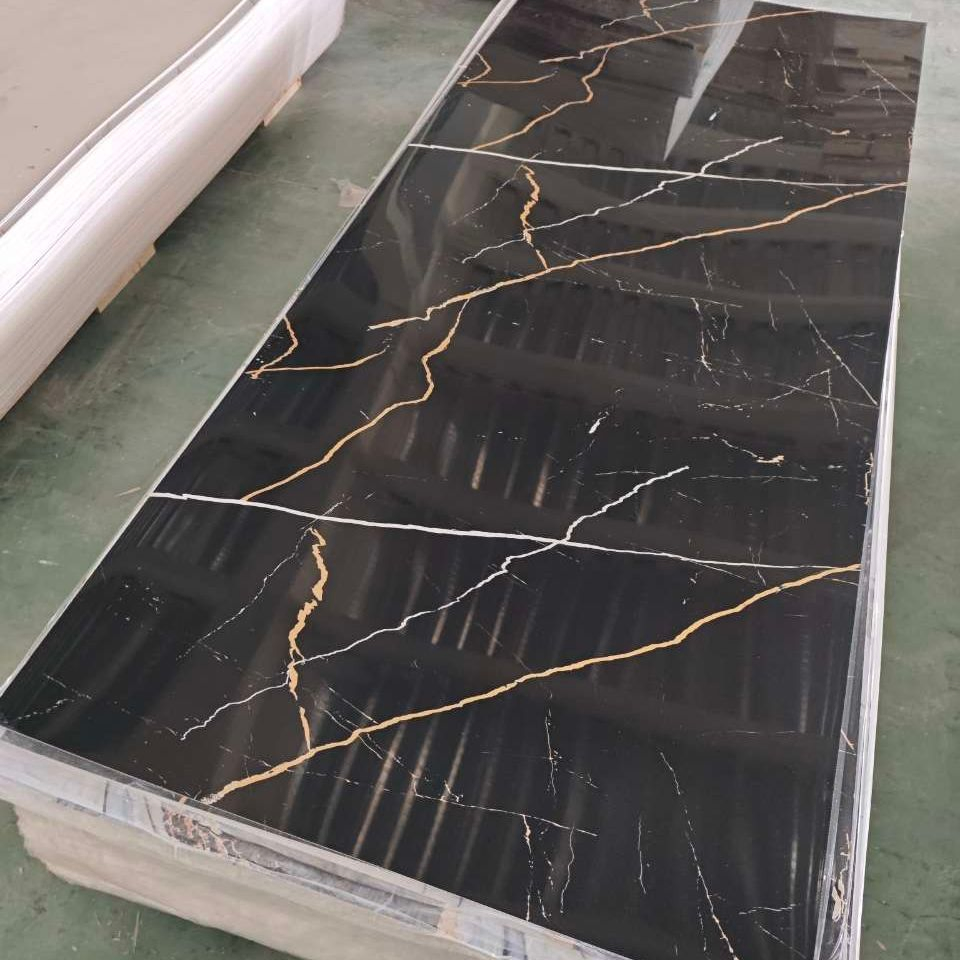 Paneles De Pared De PVC Piedra PU Policarbonato PVC Marble Sheet Wall Panel