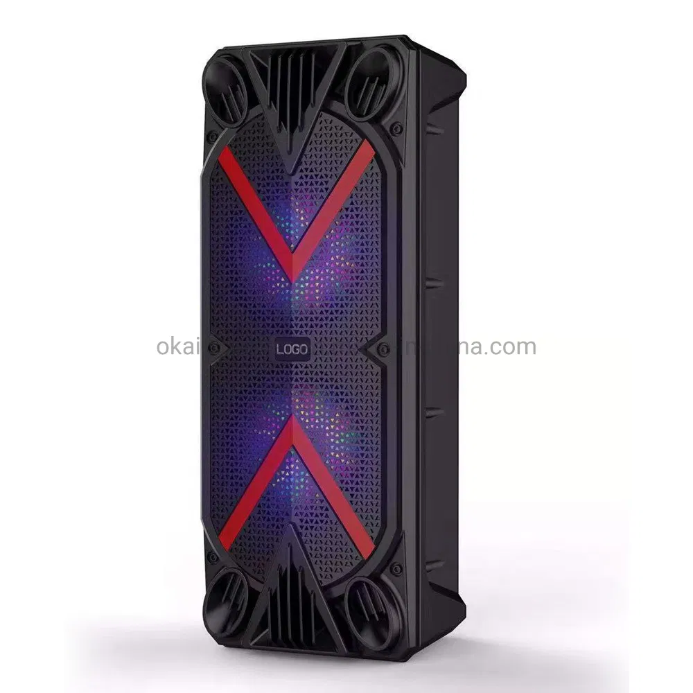 Double 6.5" Music Party Outdoor Portable Bluetooth Speaker with Microphone