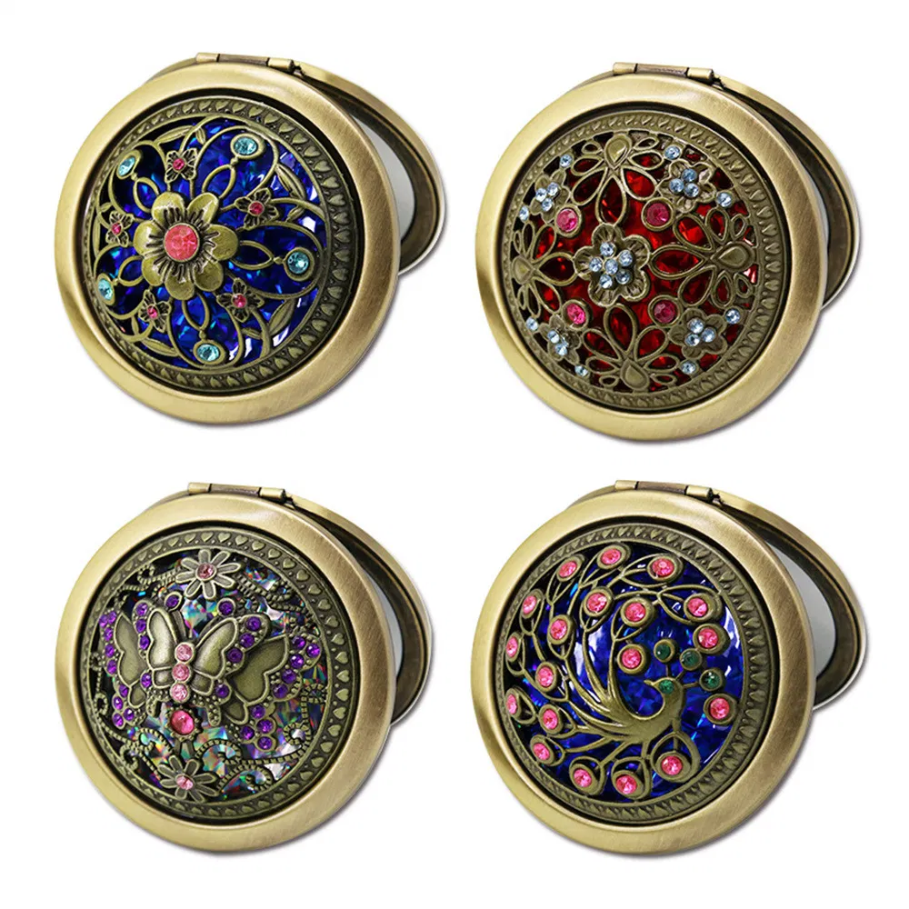 Fashion Gift Folding Antique Custom Logo Makeup Mirror
