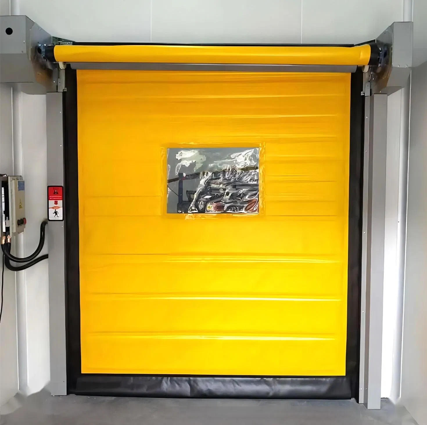 Cold-Storage Rapid PVC Fabric Cooler Room Roll up Refrigeration Room Zipper Rolling up Freezer Door for Cold Logistic Center