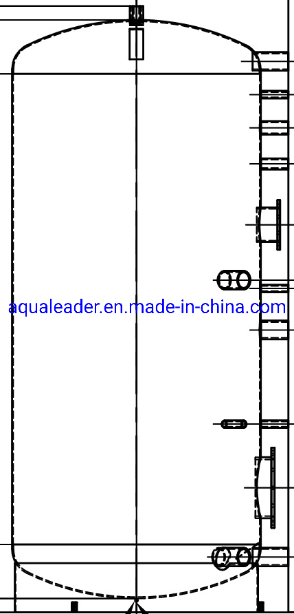 Промышленный солнечный бак для воды 480 л, нержавеющая сталь