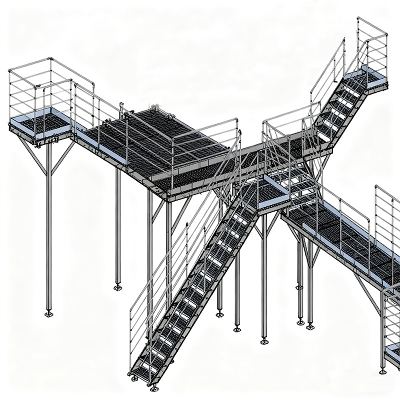 Quality Heavy-Duty Stair Parts Metal Access Platforms, Steel Posts & Anti-Slip Tread Plate Manufacturer