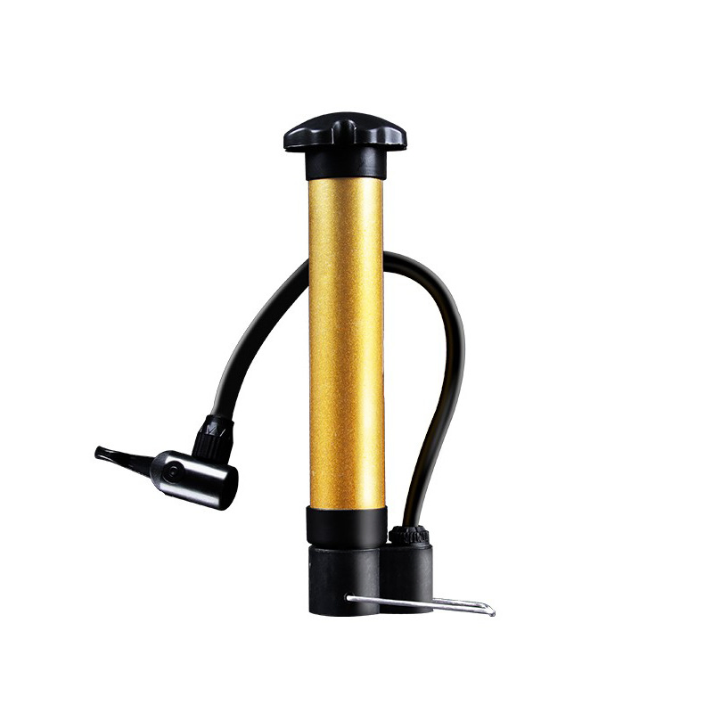Золотой портативный насос для мячей и велосипедов