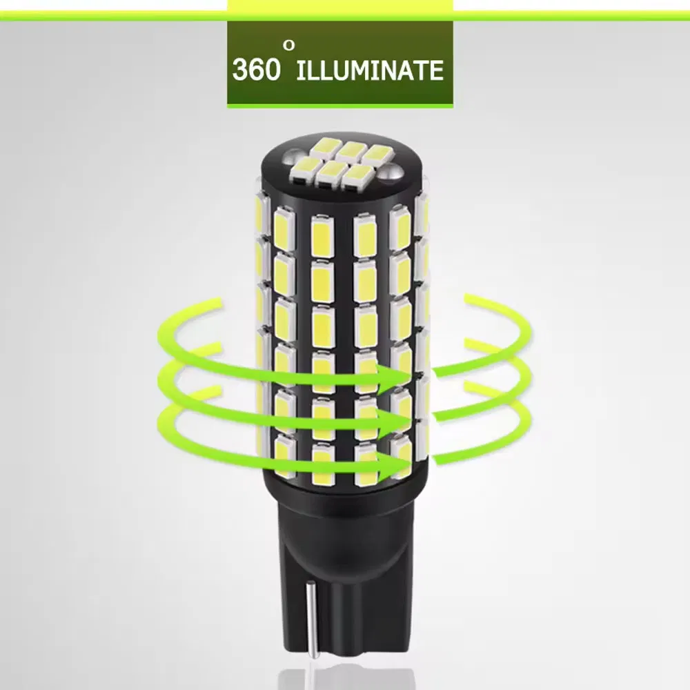 Светодиодная лампа T10 W5W 78SMD 3014 для парковки, 12В/24В