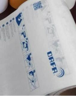 65g Single Sided Printed Logo Glassine Release Paper