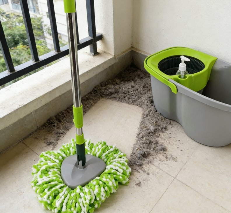 Easy Wring Spin Mop with Bucket Hands Free Floor Cleaner with Microfiber Head for Hardwood, Tile & Laminate