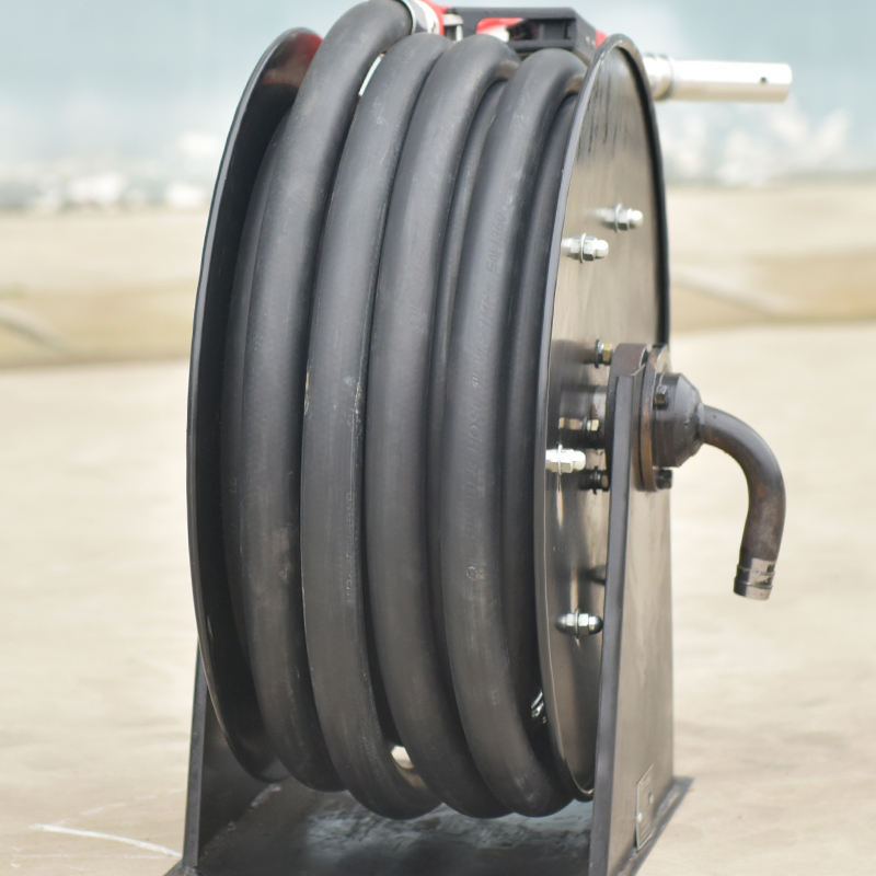 New Industrial Standard 10m Auto Retractable Diesel Fuel Hose Reel with Nozzle