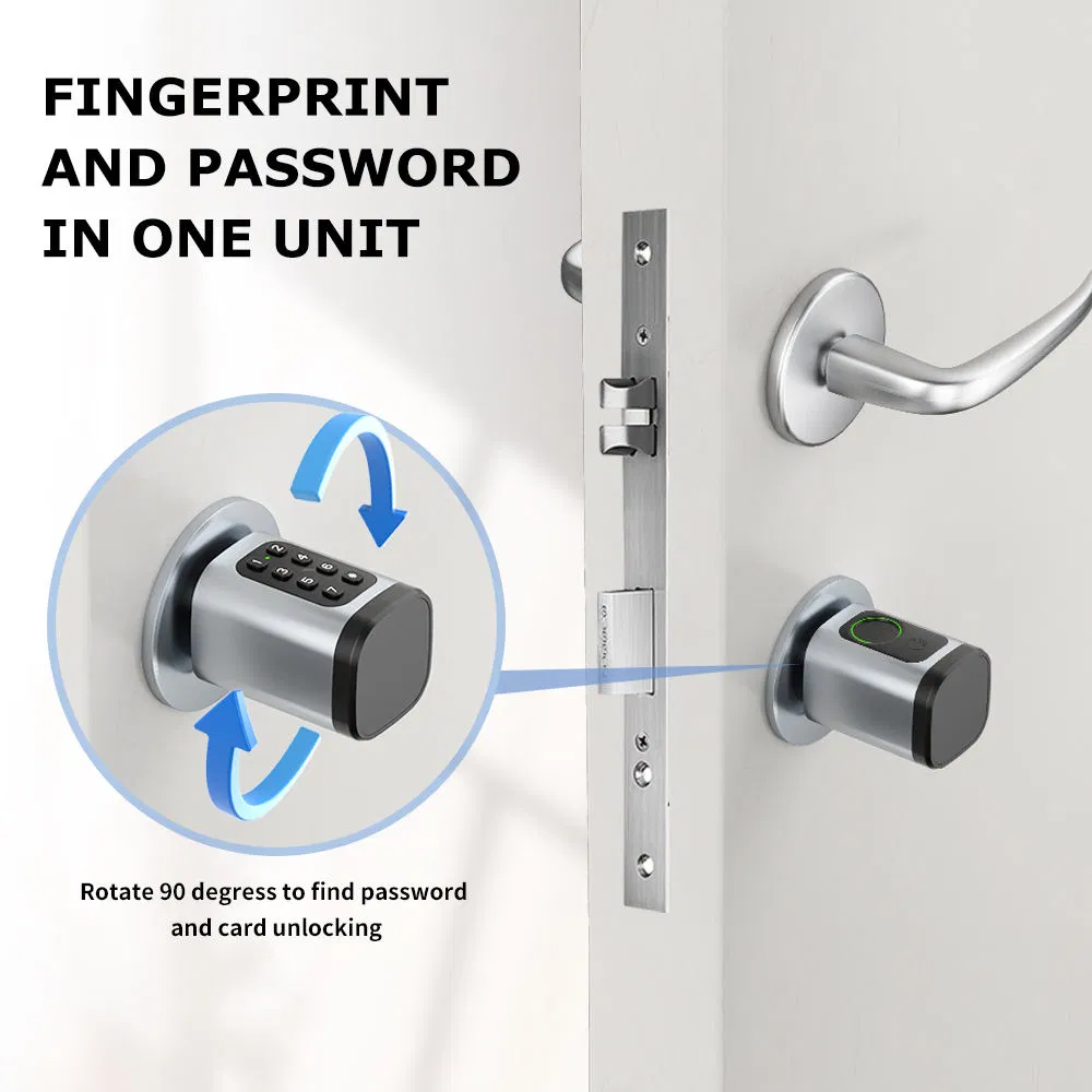 Ready Stock Electronic Lock Core Fingerprint + Code + RFID Card Easy Replacement Without Changing Door Handle