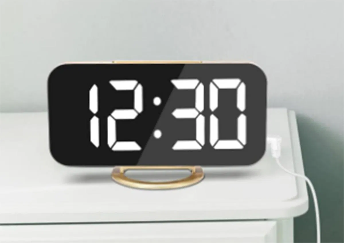Digital Alarm Clock with 2 USB Charger Ports