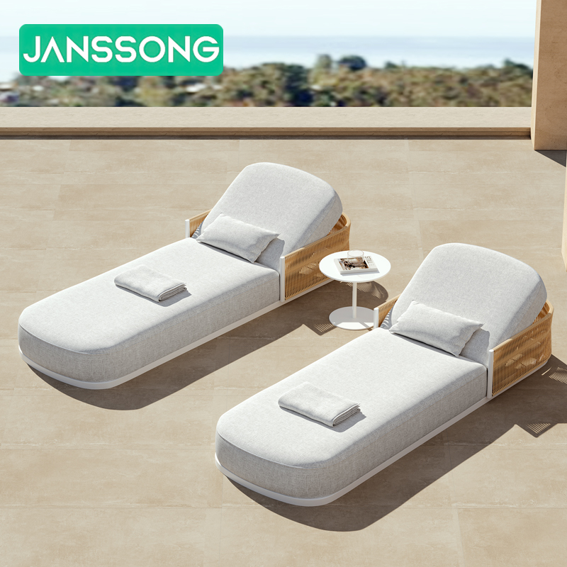 Шезлонги алюминиевые для бассейна патио