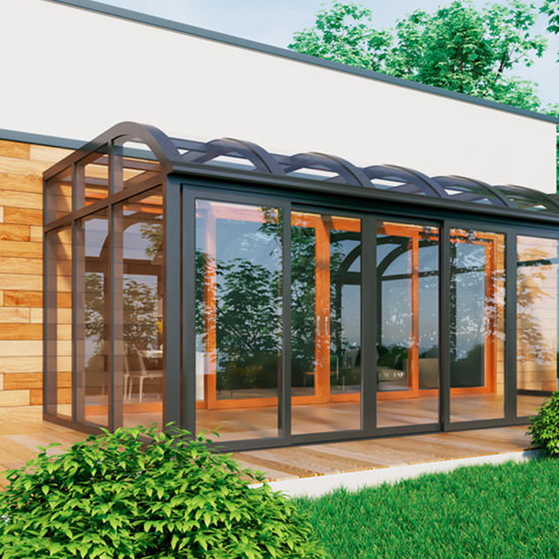 Modern Sunroom with Aluminium Aluminum Frame Glass House and Laminated Glass Powder Coated Frame for Balcony