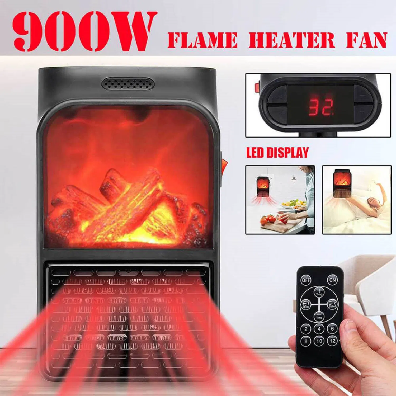 Ce Approved Electric Wall Heater Mini Portable China Factory