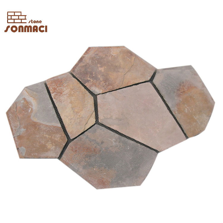 Rustic Irregular Slate Flagstone for Landscape Flooring