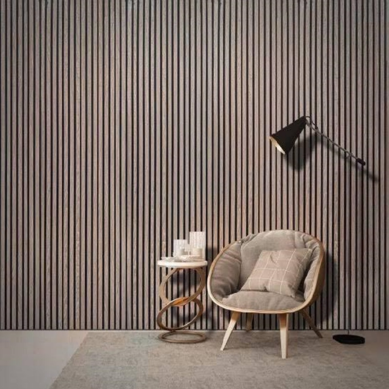 Slatted Wood Sound Absorbing Panels