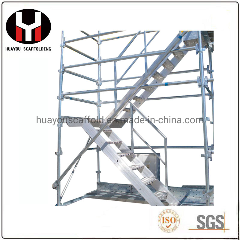 Galvanized Staircase Scaffolding Steel Step Ladder for Modular Scaffolding Steel Straight Ladder
