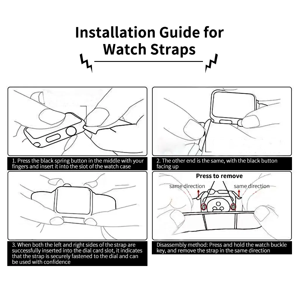 Customized 304 Precision Stainless Steel Adjustable Metal Stainless for Apple Watch Band Three Beads Solid Butterfly Buckle Watch Strap