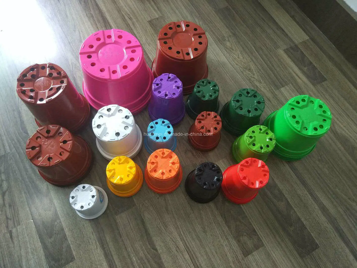 Cheap Thermoforming Plastic Succulent Ruond Flower Pot Black Garden Planter