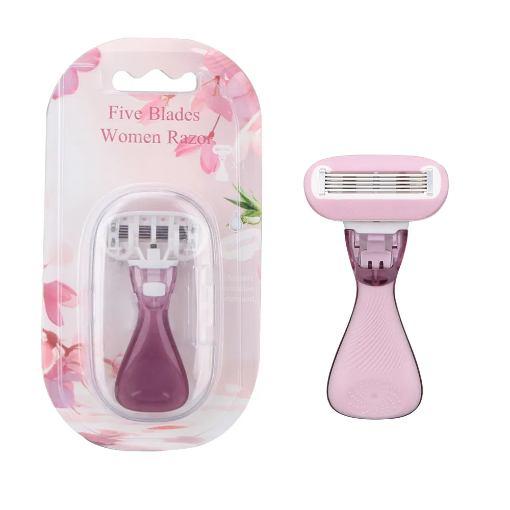 Hot Selling Lady Razor Mini Portable Razor 5 Blades for Women with Box
