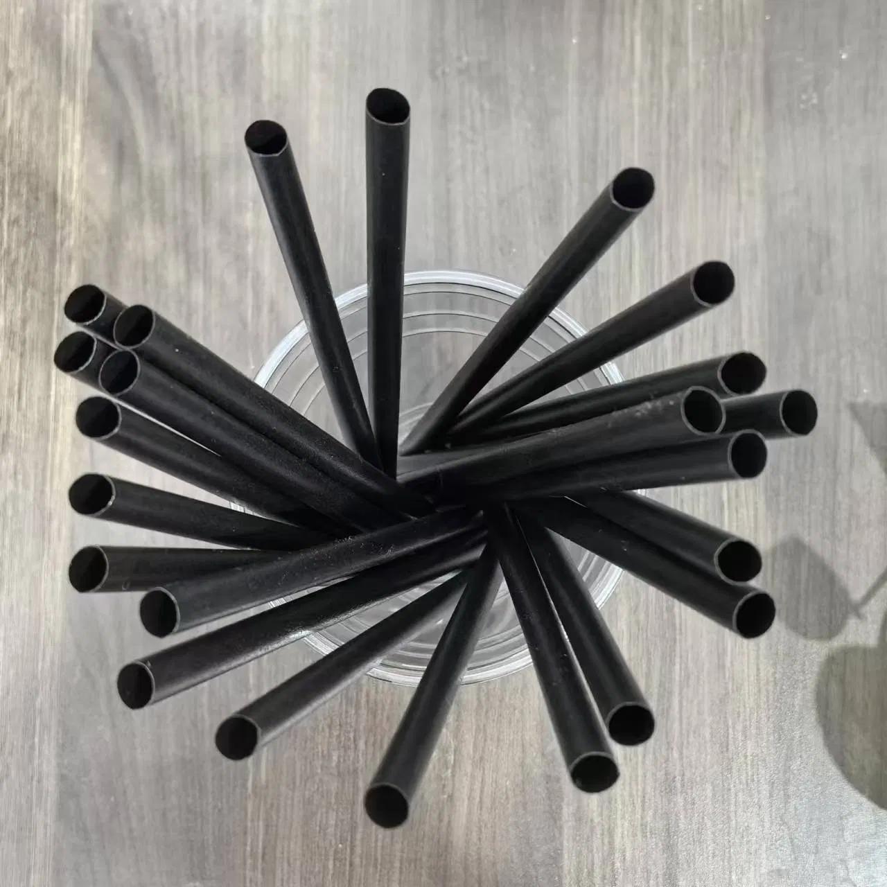 6X200 Black Color Sugarcane Straw Biodegradable Straws for Beverages
