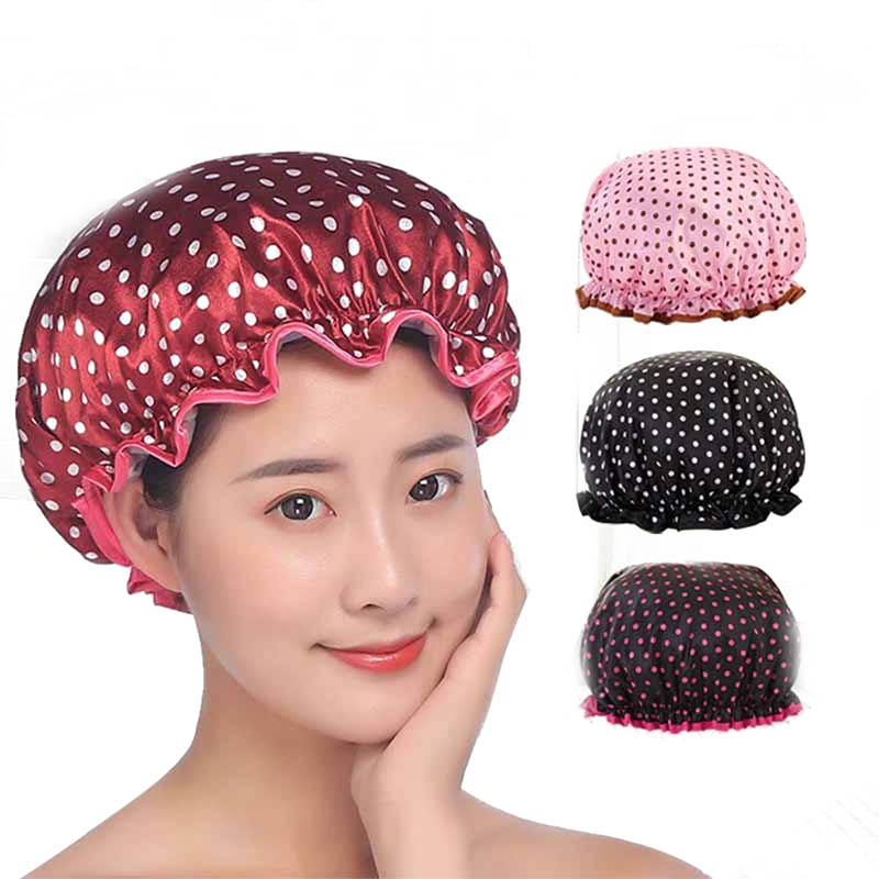 Customized Multiple Shower Bonnet Thickened Bathroom Accessories Waterproof Oily Fume Cap Female SPA Hairdressing Salon Supplies Shower Cap